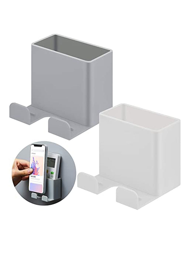 Bed Side Shelf, Multipurpose Storage Box, Wall Mount Phone Holders Adhesive Box Mounted Holder Smartphone Stand for Home Bedroom Bathroom Kitchen Office