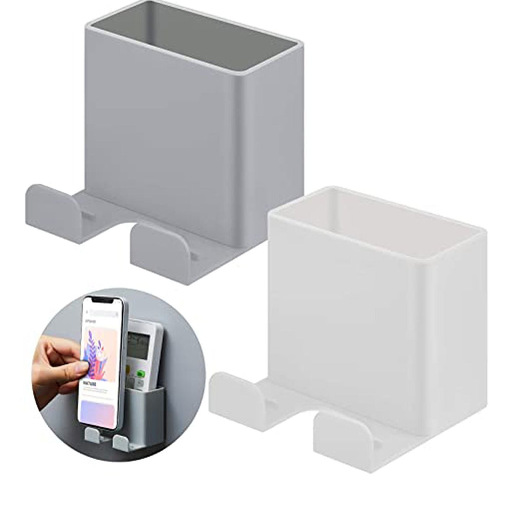 Bed Side Shelf, Multipurpose Storage Box, Wall Mount Phone Holders Adhesive Box Mounted Holder Smartphone Stand for Home Bedroom Bathroom Kitchen Office