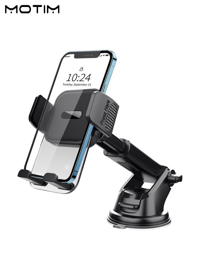 Car Phone Holder for Dashboard Windshield Mobile Holder Car Mobile Mount Compatible with Most Phones