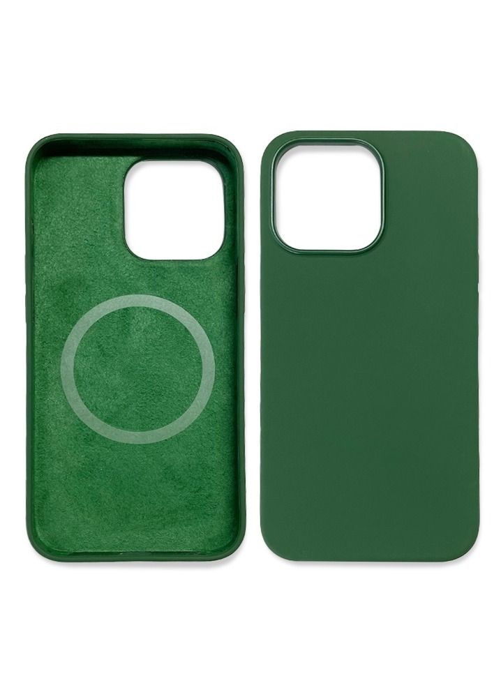 iPhone 13 Case, Protective Back Cover Silicon with Magsafe Case for iPhone 13 Green 6.1