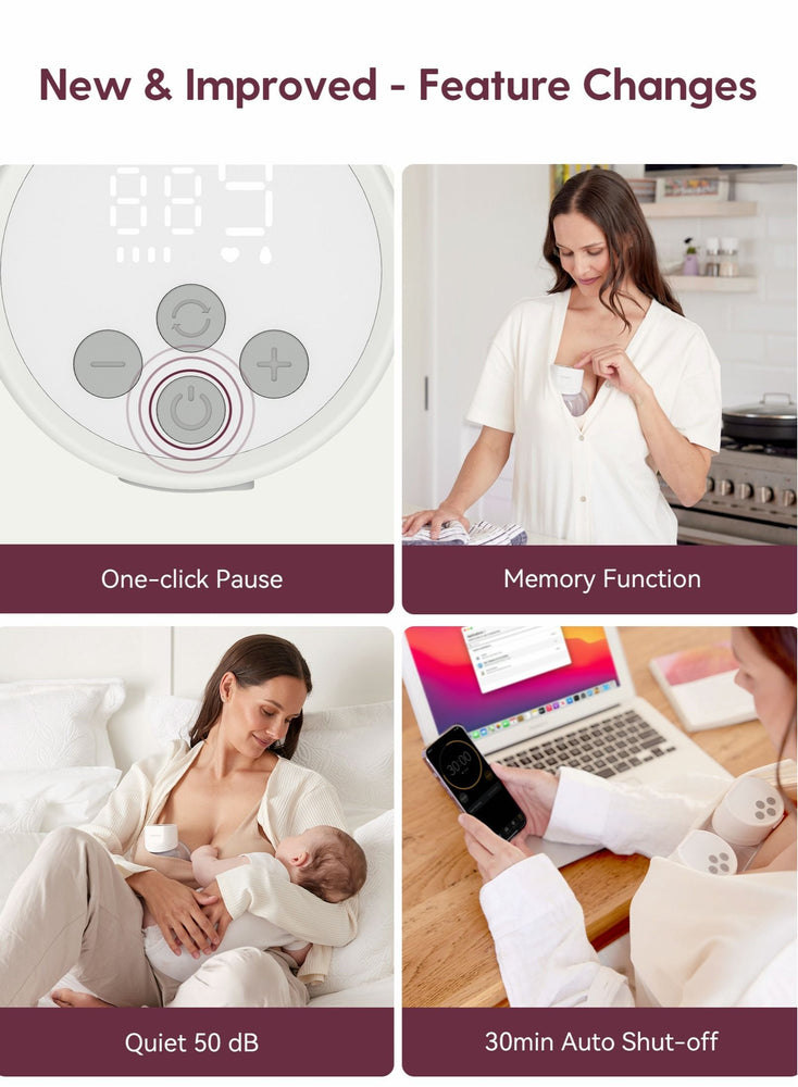 S12 Pro Portable Single Electric Breast Pump Low Noise Smart Display 3 Modes 9 Levels