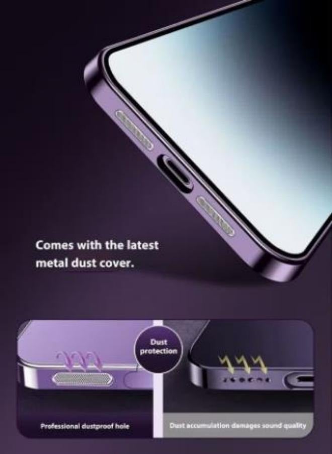 IPhone 15 Pro Max Magsafe Case 6.7 Inch Slim Thin Magnetic Case, Yellowing-Resistant, Anti-Drop Shock Absorption, Anti-Scratch and Hard Back Crystal Case Cell Phone Cover for iPhone 15 Pro Max Purple