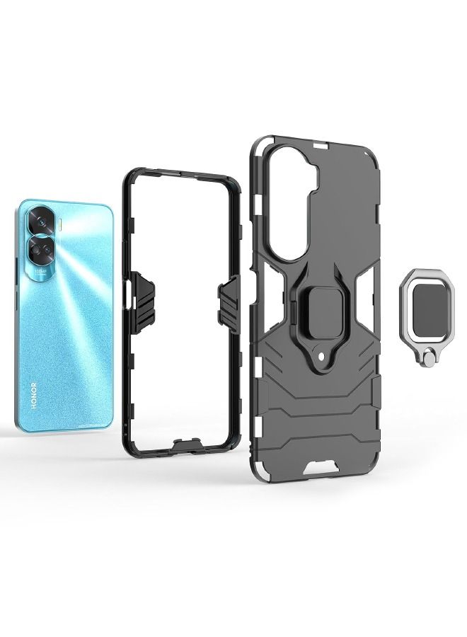 Honor 90 Lite Case, Built-in 360° Rotate Ring Kickstand, Military Grade Shockproof Test, Heavy Duty Shockproof Protective Case for Honor 90 Lite (6.7