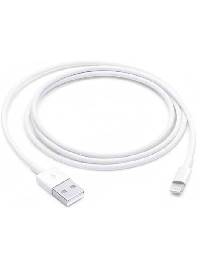 USB To Lightning Data Sync And Charging Cable For Apple iPhone White/Silver