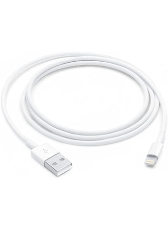 USB To Lightning Data Sync And Charging Cable For Apple iPhone White/Silver