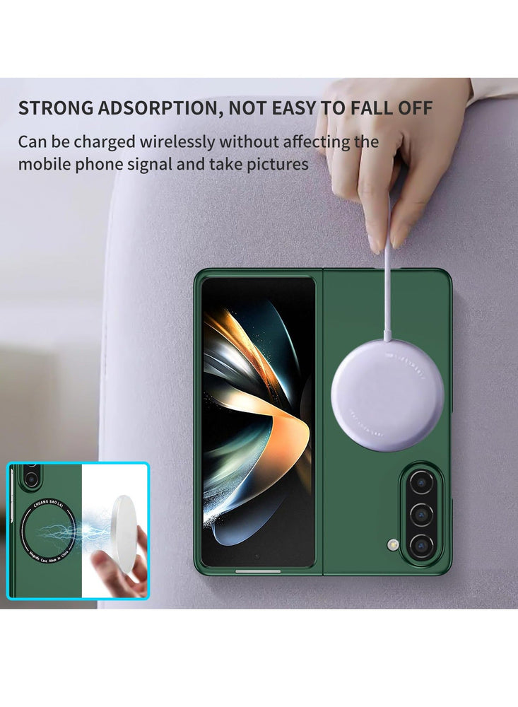 Ultra Protective Case for Samsung Galaxy Z Fold 5 Case - Compatible with MagSafe Wireless Charger, Rugged Shockproof Cover for Galaxy Z Fold5 5G (Green)