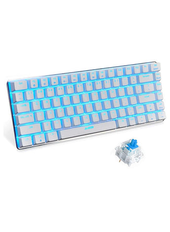 AK33 Gaming 82 keys Mechanical keyboard, Blue backlit Wired keys Computer keyboard for PC Laptop gaming(Blue Switch)