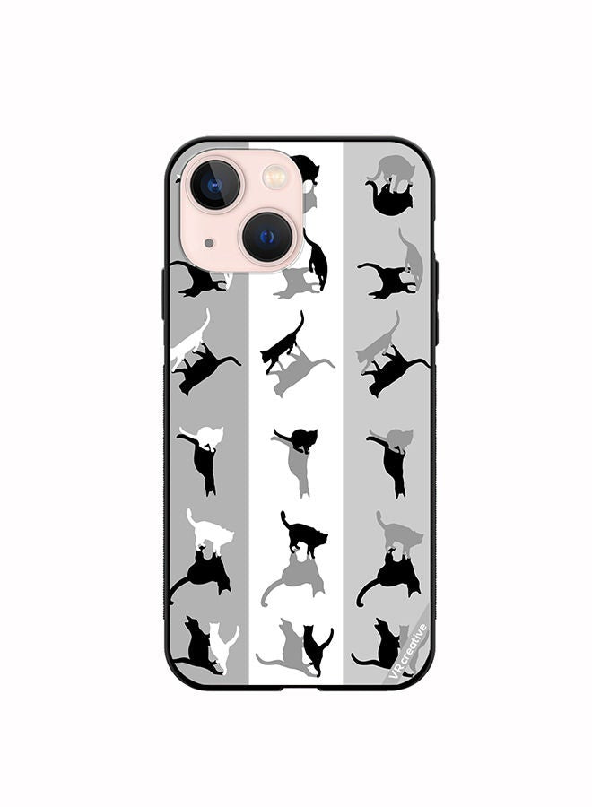 Protective Case Cover For Apple iPhone 13 mini Cats Spook Design Multicolour