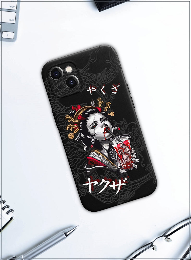 for iPhone 13 Case, Shockproof Protective Phone Case Cover for iPhone 13, with Japan style Geisha Pattern