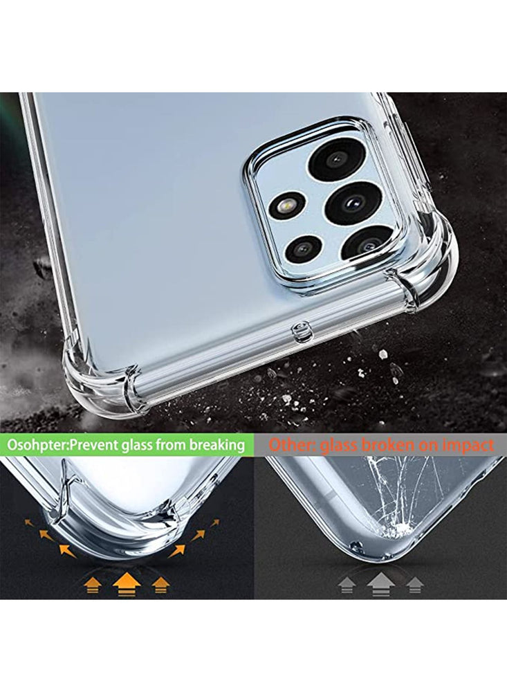 Samsung Galaxy A23 5G Case Cover Clear Transparent Reinforced Corners TPU Shock-Absorption Flexible Cell Phone Cover for Samsung Galaxy A23 5G/4G(Clear)