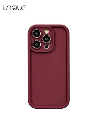 For iPhone 15 Pro Max Phone Case - Solid Color Phone Case - Silicone Protective Case - Shockproof and Waterproof Phone Case Female Girl,Red