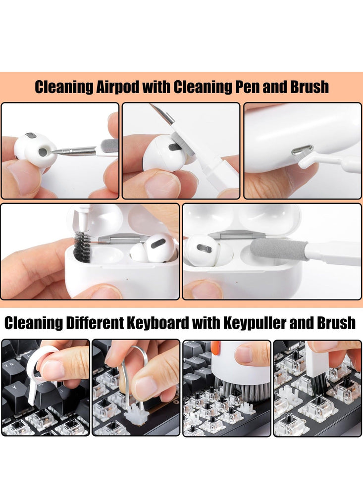 Laptop Cell Phone Screen Cleaning Kit, Computer Keyboard Brush Cleaning Spray, 20 in 1 Electronic Device Cleaning Tool for Camera Computer Monitor Earbuds TV Tablet Car Screen