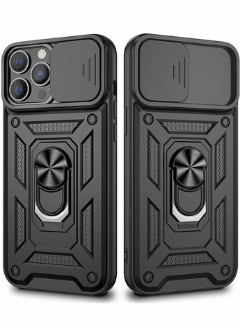 Excefore for iPhone 13 Pro Max Case, 13 Pro Max Cover Kickstand Case with Slide Camera Cover