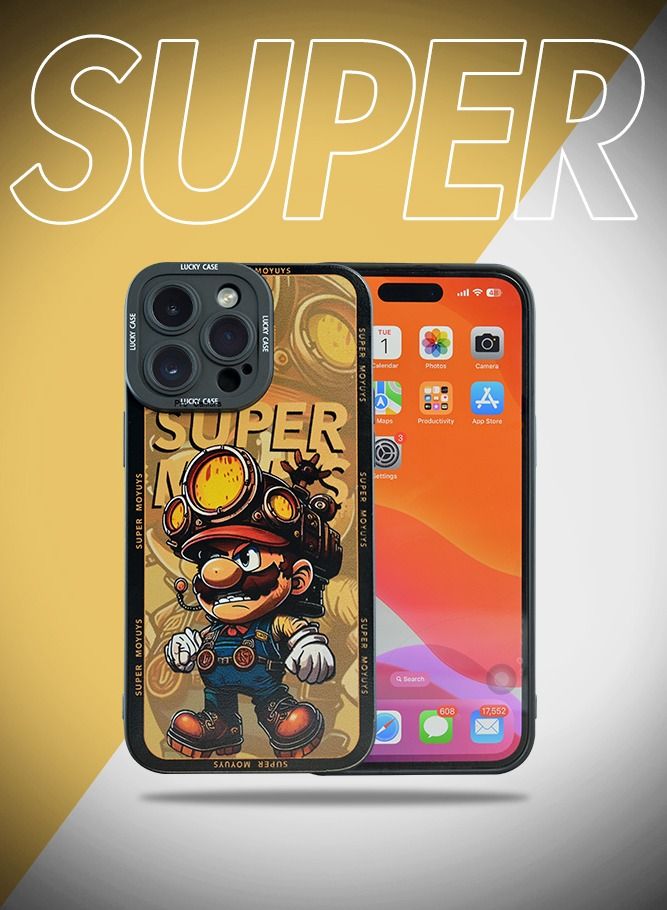 iPhone 14 Pro Max Case Super Mario Cover Adorable & Shockproof