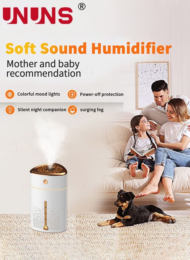 Cool Mist Humidifier, 1L Mini Humidifiers with 7 Color Night Lights, Car Air Humidifier, Large USB Humidifier, Auto Shut-Off Air Vaporizer, 3 Modes, Quiet Humidifier for Sleeping