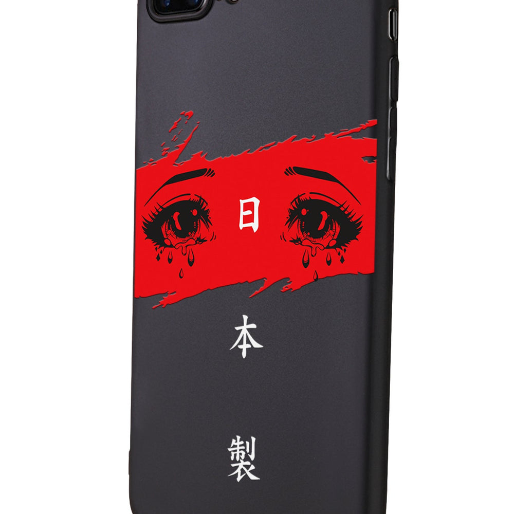 for iPhone 7 Plus/8 Plus Case, Shockproof Protective Phone Case Cover for iPhone 7 Plus/8 Plus, with red-white anime eyes Pattern