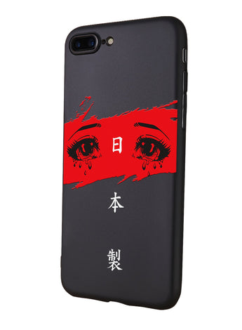 for iPhone 7 Plus/8 Plus Case, Shockproof Protective Phone Case Cover for iPhone 7 Plus/8 Plus, with red-white anime eyes Pattern