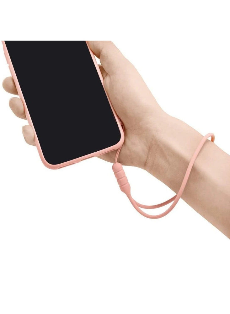 Mobile phone strap and case accessories made of silicone material Pink