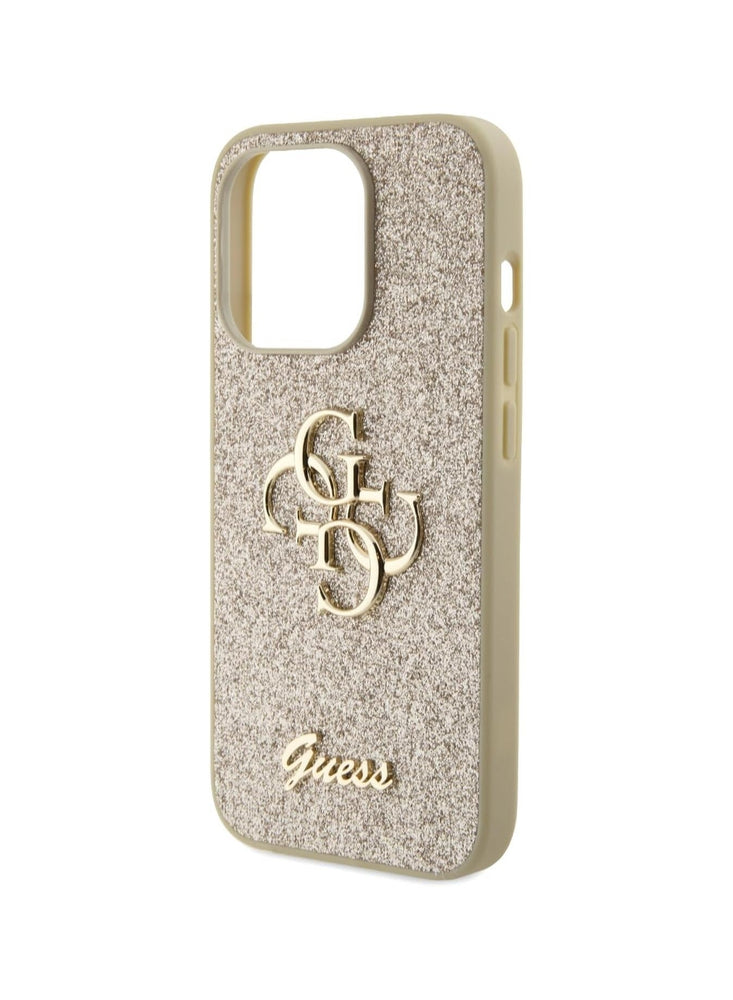 Guess Fixed Glitter Case For iPhone 15 Pro Max (Gold)