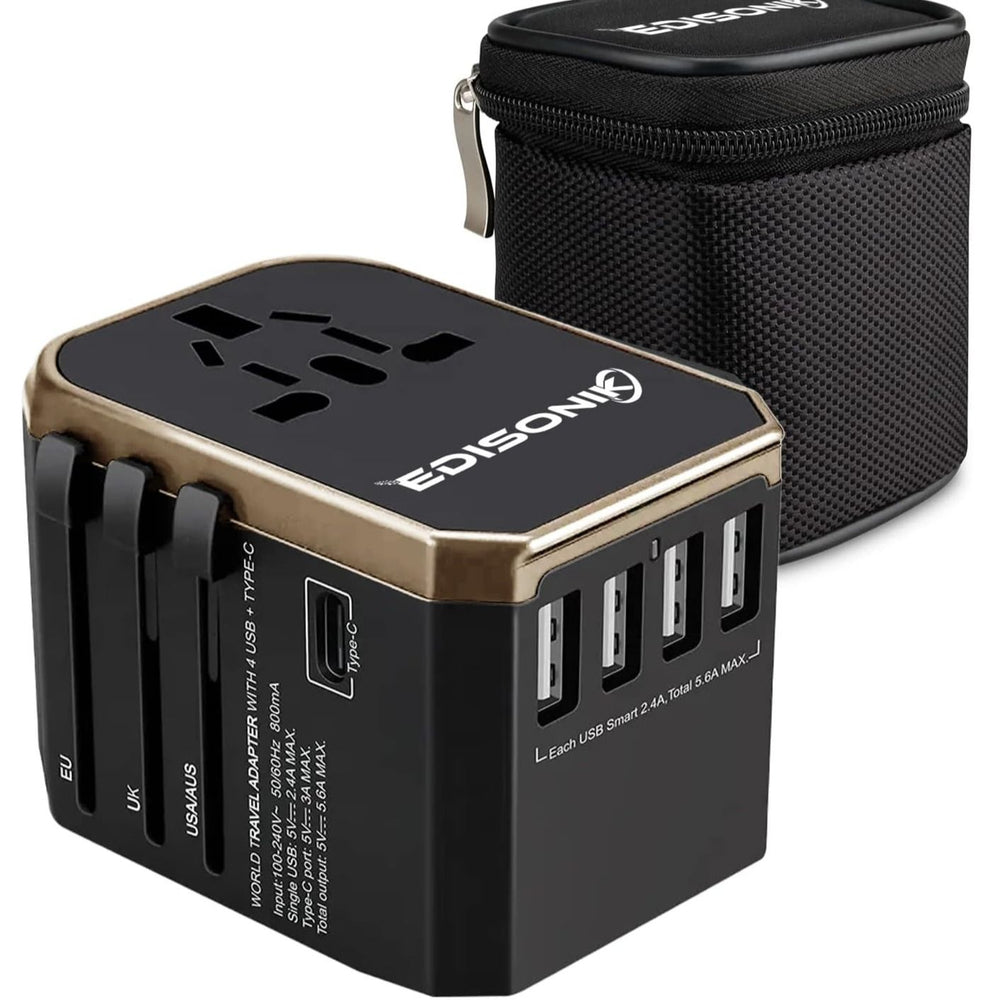 Universal Travel Adapter - International Power Adapter 4 USB Ports Fast Charging