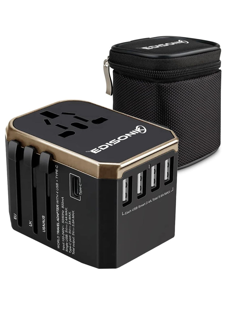 Universal Travel Adapter - International Power Adapter 4 USB Ports Fast Charging