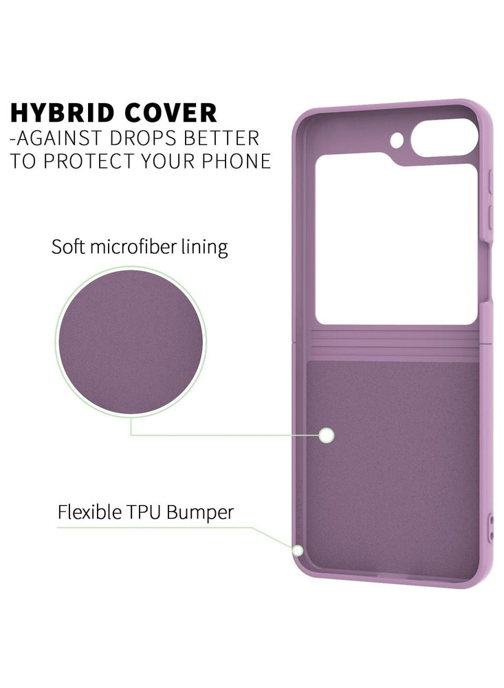 Case/Cover for Samsung Galaxy Z Flip 5 Polycarbonate with Stand Ring Slim Drop Protection Shockproof Phone -  Green Colour