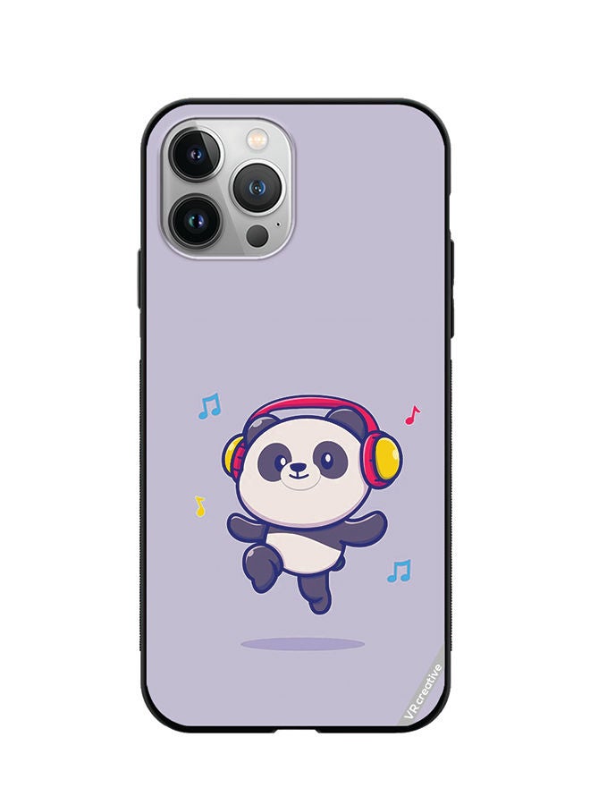 Protective Case Cover For Apple iPhone 11 Pro Max Panda With Headphone Design Multicolour