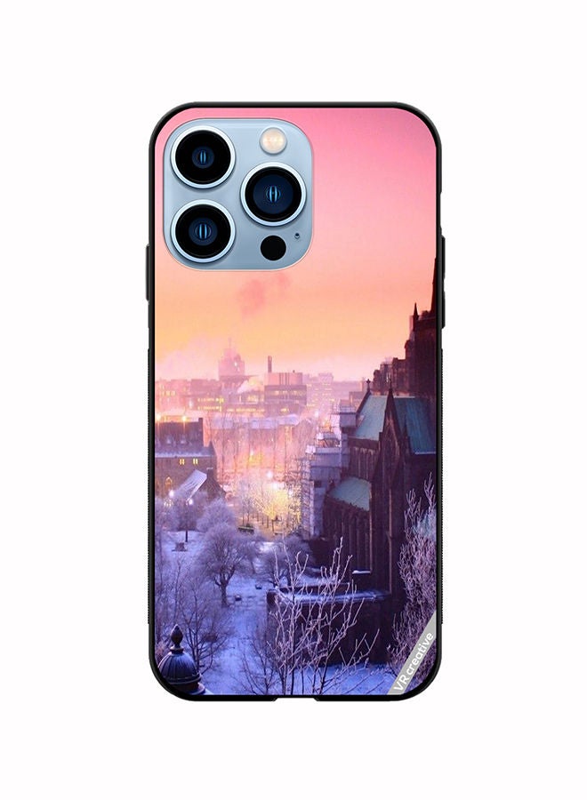 Protective Case Cover For Apple iPhone 13 Pro Max Quebec Winter Design Multicolour