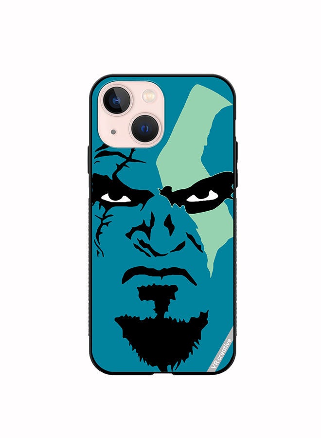 Protective Case Cover For Apple iPhone 14 Plus Face God Of War Design Multicolour