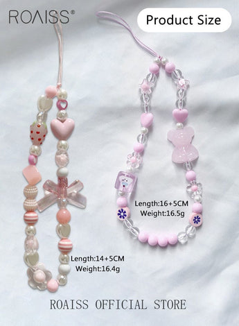 High Quality Mobile Phone Pendant Camera Anti Lost Rope Handmade Beads Cute and Fashionable Versatile for Everyday Use