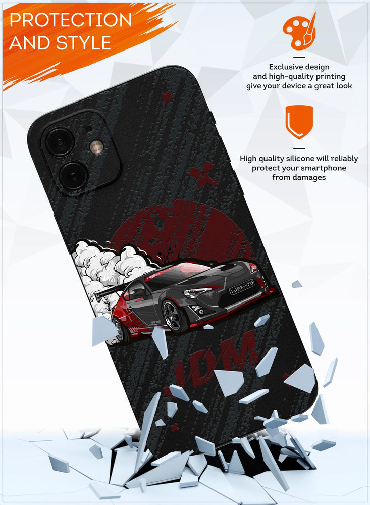 for iPhone 12 Mini Case, Shockproof Protective Phone Case Cover for iPhone 12 Mini, with JDM Pattern