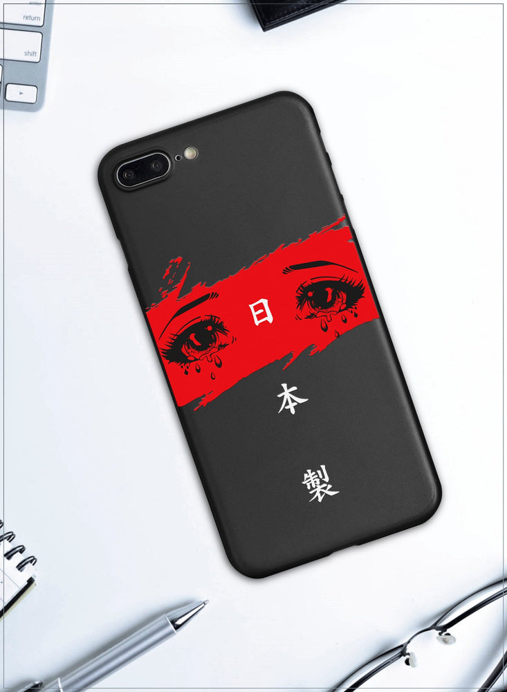 for iPhone 7 Plus/8 Plus Case, Shockproof Protective Phone Case Cover for iPhone 7 Plus/8 Plus, with red-white anime eyes Pattern