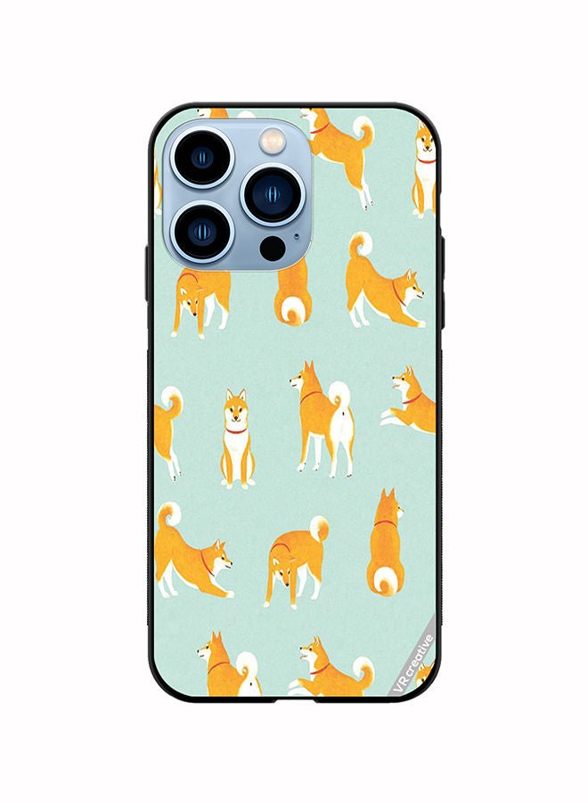 Protective Case Cover For Apple iPhone 13 Pro Shib Inu Design Multicolour