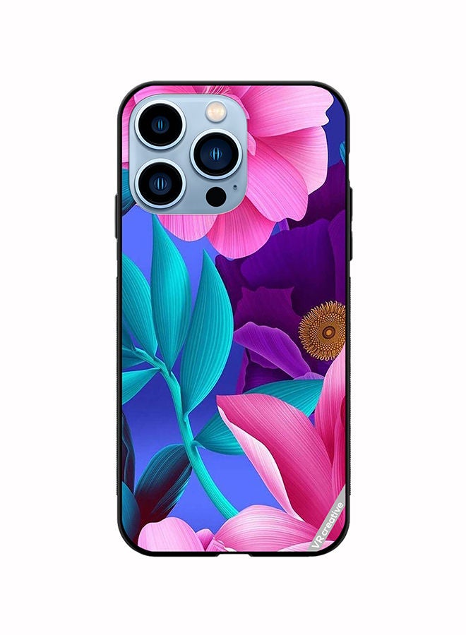 Protective Case Cover For Apple iPhone 14 Pro Flower Design Multicolour