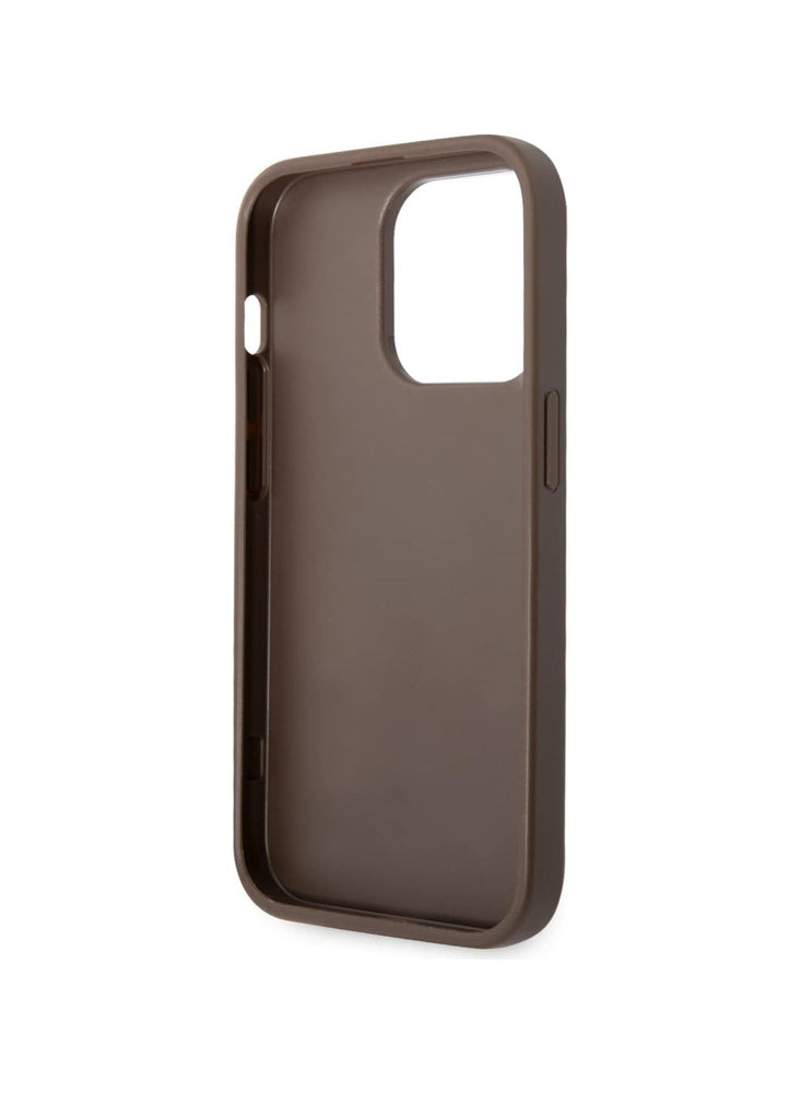 Guess PU Leather Case For iPhone 15 Pro (Brown)