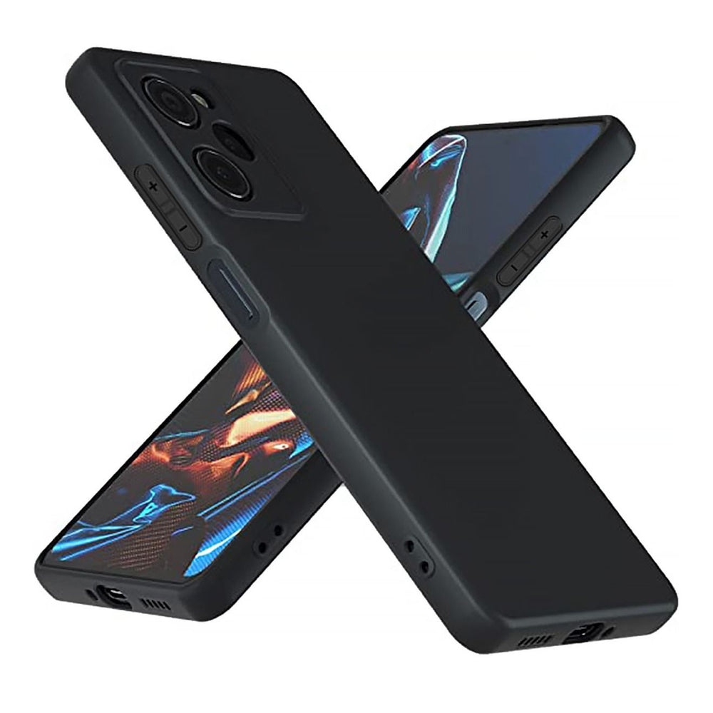 Xiaomi Poco X5 Pro Case Cover, Liquid Gel Rubber Bumper Case with Soft Microfiber Lining Cushion Slim Hard Shell Shockproof Protective Cover for Xiaomi Poco X5 Pro (Black)