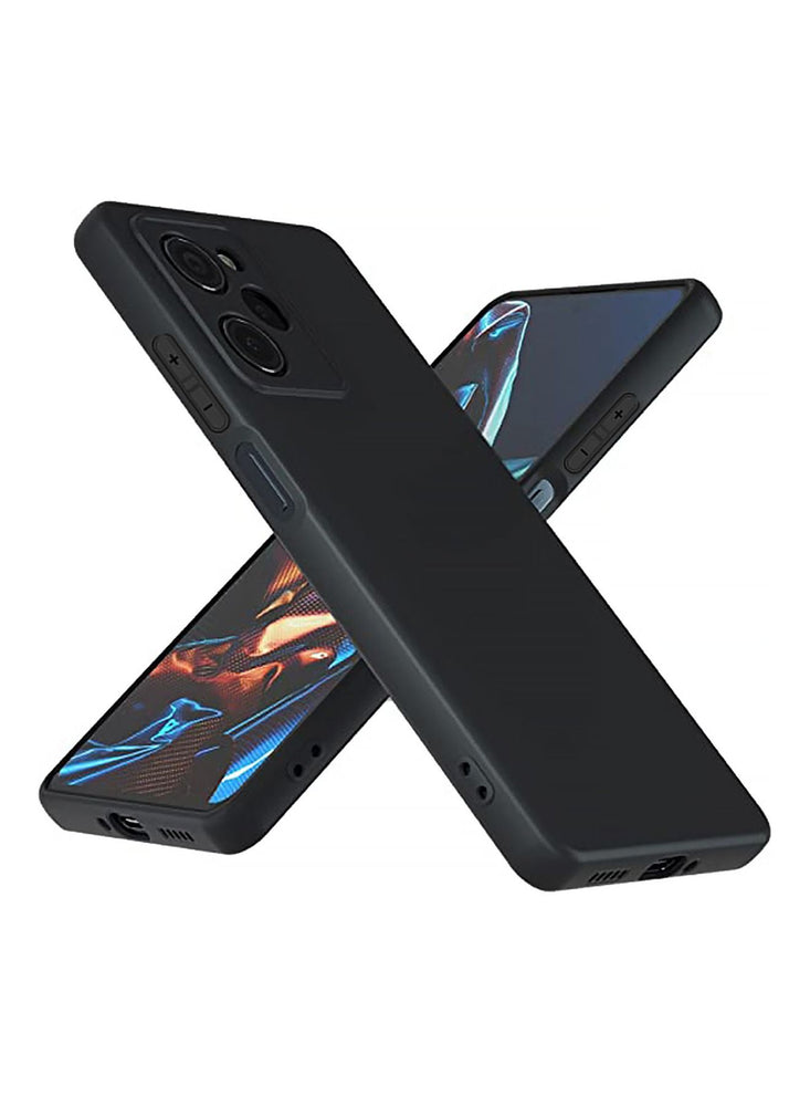 Xiaomi Poco X5 Pro Case Cover, Liquid Gel Rubber Bumper Case with Soft Microfiber Lining Cushion Slim Hard Shell Shockproof Protective Cover for Xiaomi Poco X5 Pro (Black)