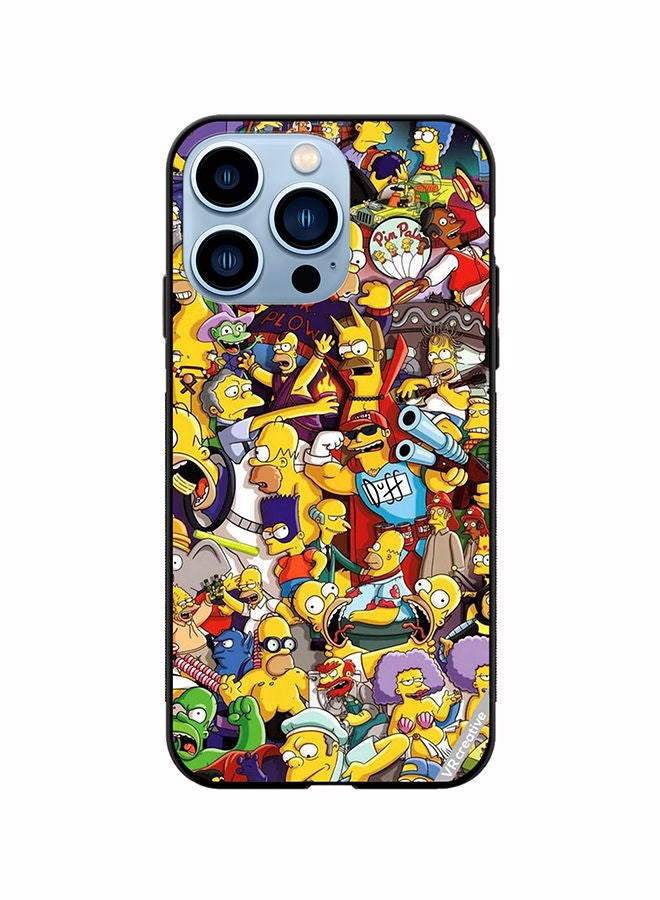 Protective Case Cover For Apple iPhone 13 Pro Max Simpsons Design Multicolour