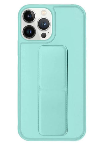 Case Cover For iPhone 13 Pro Max, Finger Grip  Phone holder Case Car Magnetic Multi-function 3 in 1 Shockproof Back Cover Protective Case (iPhone 13 Pro Max mint green)