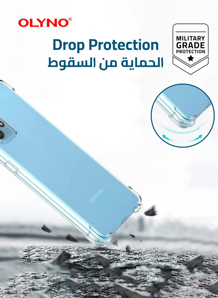 Prestine Transparent Back Cover With Drop Protection For Samsung A13 4G