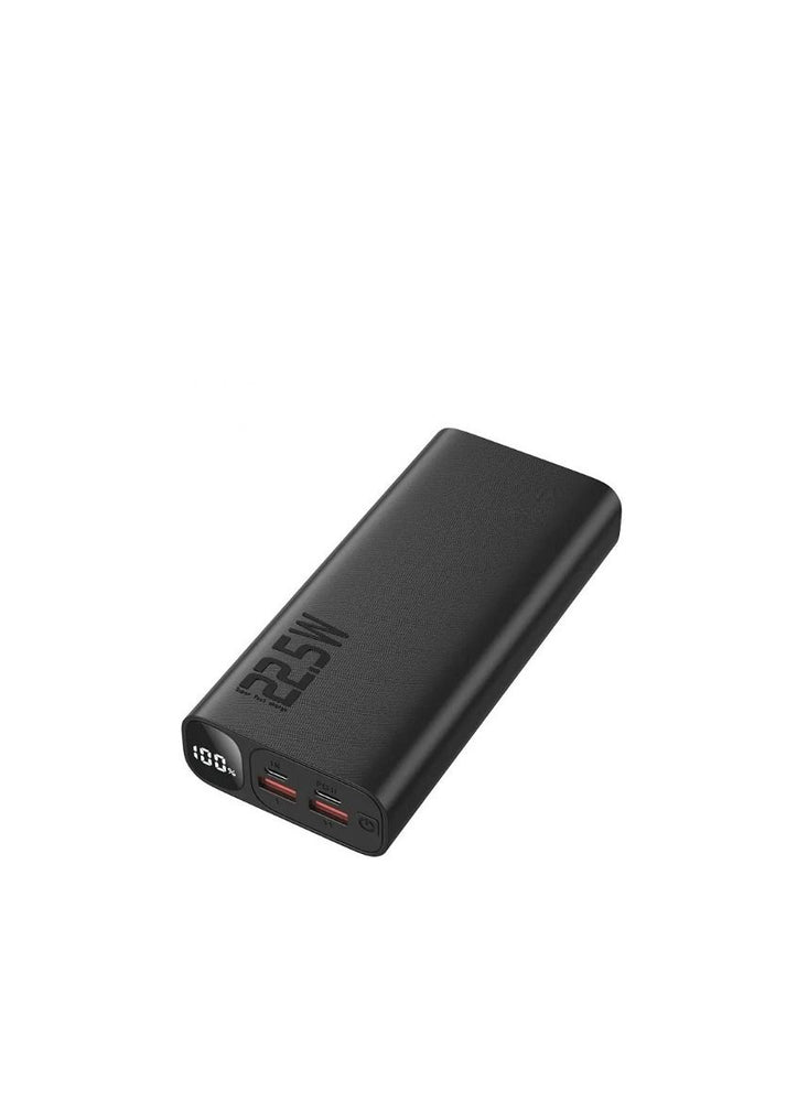 PD 22.5W Power Bank 20000 mAh Super Fast Charging Portable Charger 1 Type C 1 Micro USB and 2  USB A Output Compatible with iPhone, Samsung, iPad and more- Black