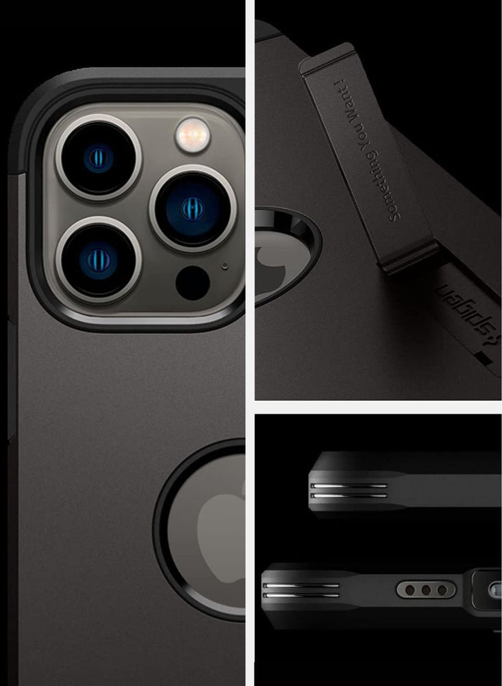 Tough Armor Case Cover with Extreme Impact Foam for iPhone 13 Pro - Gunmetal