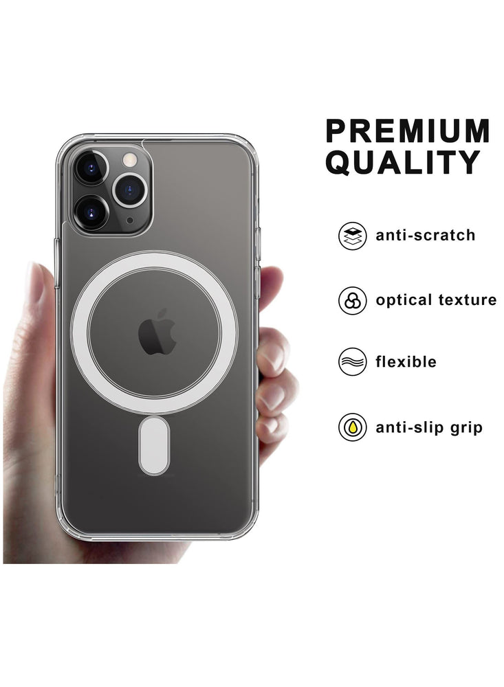 iPhone 14 Pro Magnetic Phone Case, Compatible with Magsafe Charging & Accessories Protective Clear Back Case Cover for Apple iPhone 14 Pro