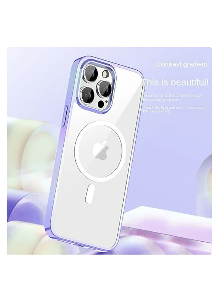 X-level Transparent case for iPhone 15 Pro Max Magsafe case Fashion Colorful Streamer PC cover - Colorful