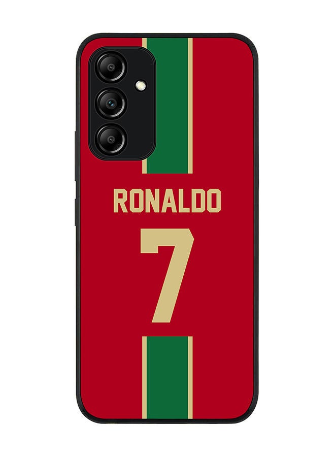 Rugged Black edge case for Samsung Galaxy A54 5G Slim fit Soft Case Flexible Rubber Edges Anti Drop TPU Gel Thin Cover -Football-Portugal-Ronaldo