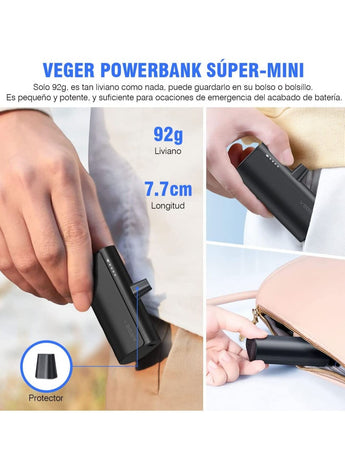 Mini Portable Charger 5000mAh 20W PD Ultra-Compact Fast Charging Power Bank Cordless Battery Pack Compatible with Samsung Galaxy S21 S20 Android Phones