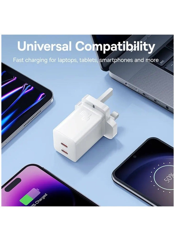 PD 40W USB C Charger GaN5 Pro iPhone 15 Charger 20W 2-Port iPad Fast Charger Type C Wall Plug Dual USB-C MacBook Air  Charger PD Fast Charging Adapter USB C Plug Samsung Phone Charger White