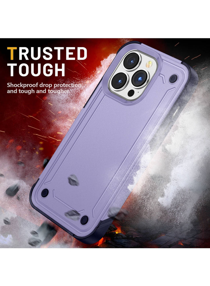 Zchiko iPhone 14 Pro Max Case 6.7 Inch Anti-Drop Shock Absorption Anti-Scratch and Hard Back Military Grade, Hybrid Case Cell Phone Case iPhone 14 Pro Max Case. Color - Purple