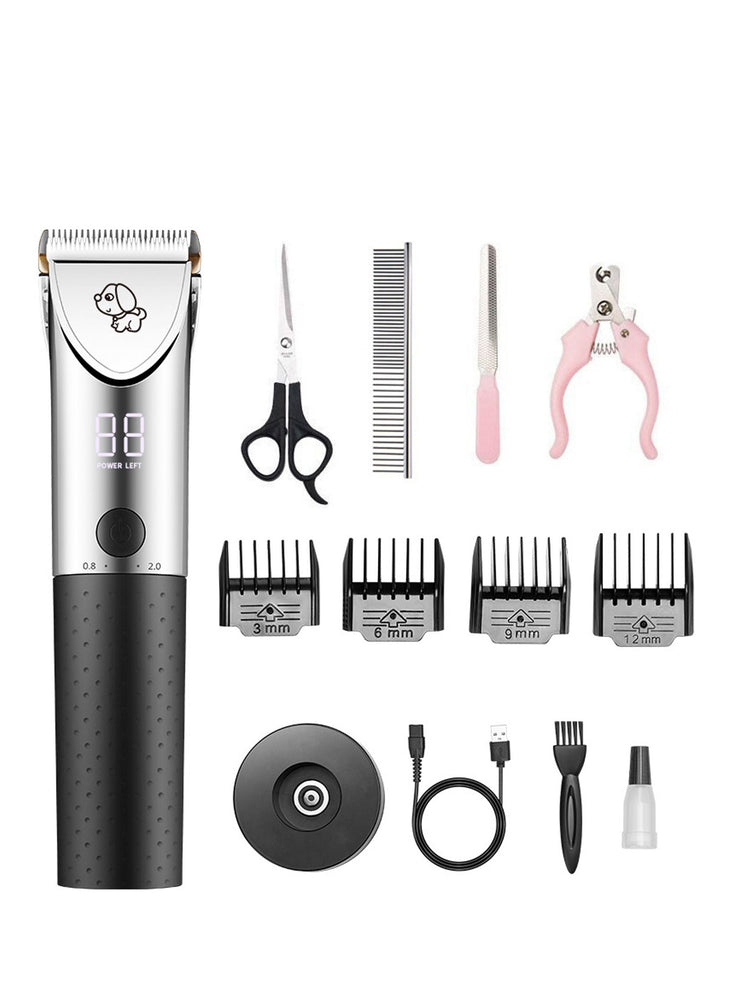 Dog Grooming Kit,Electrical Pet Shaver Clippers, Low Noise,USB Rechargeable, Cordless, Suitable for Dogs Cats Pets