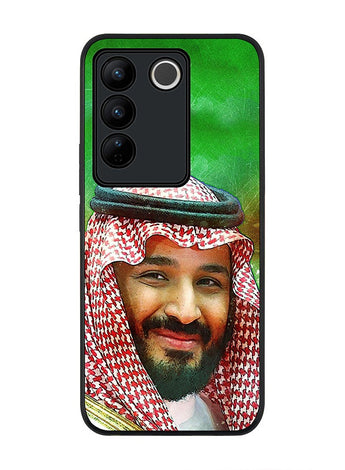 Rugged Black Edge case for Vivo V27 / Vivo V27 Pro / Vivo S16, Slim fit Soft Flexible Rubber Edges Anti Drop Cover -  HH Mohammed Bin Salman